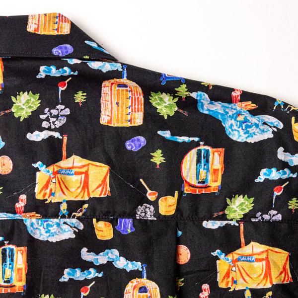 Gitman Bros. Vintage Black Summer Sauna Camp Shirt