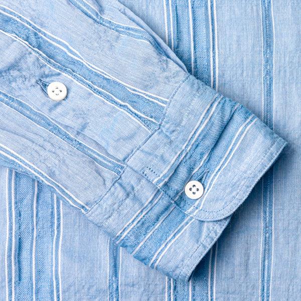 Gitman Bros. Vintage Blue Japanese Dobby Stripe