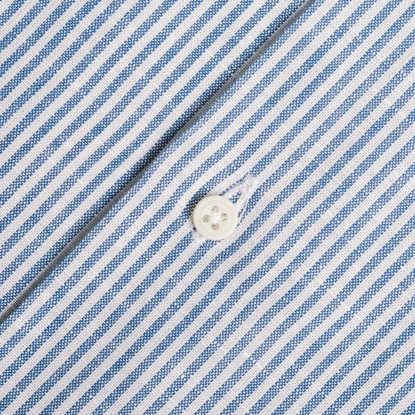 Gitman Bros. Vintage Blue Stripe Linen Camp Shirt