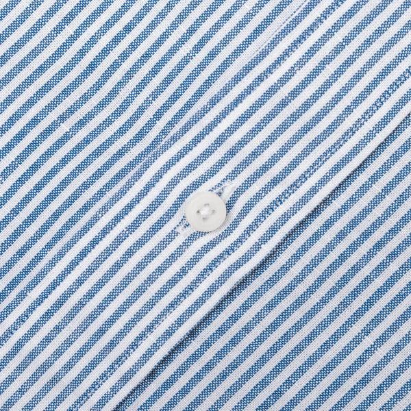 Gitman Bros. Vintage Blue Stripe Linen Short Sleeve