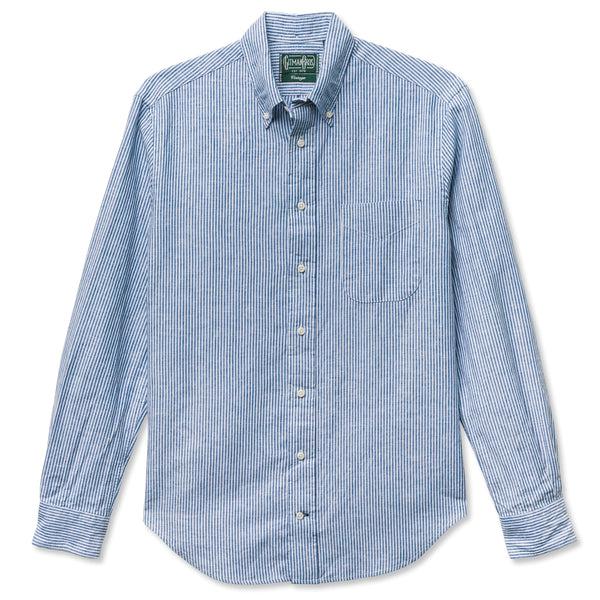 gitman bros. vintage Blue Stripe Linen