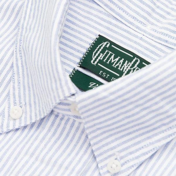 Gitman Bros. Vintage Blue Stripe Oxford - Old Fit