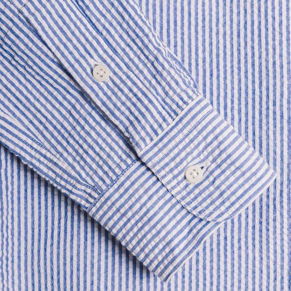 Gitman Bros. Vintage Blue Stripe Seersucker