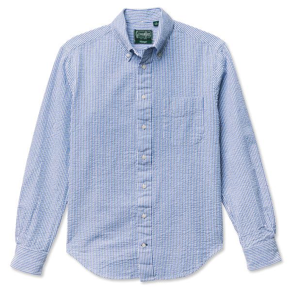 gitman bros. vintage Blue Stripe Seersucker