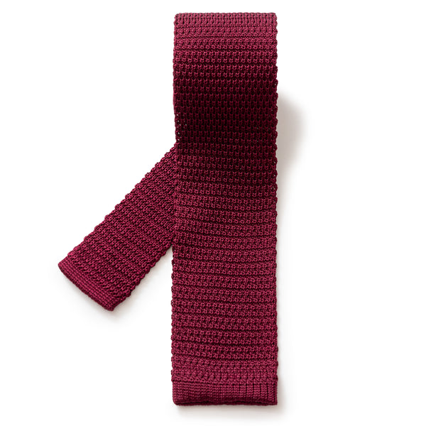 gitman bros. vintage Burgundy Silk Knit Tie