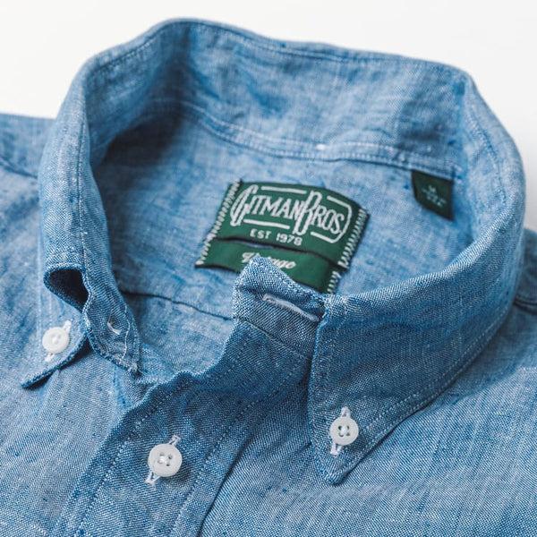 Gitman Bros. Vintage Chambray Linen Short Sleeve