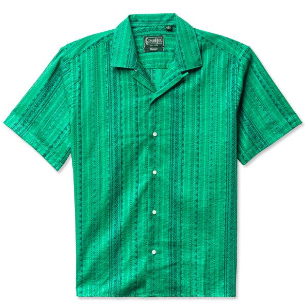 gitman bros. vintage Green Jacquard Voile