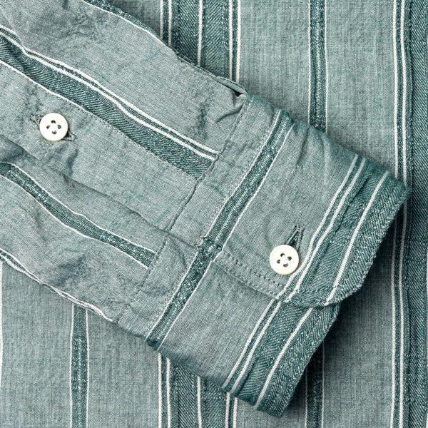 Gitman Bros. Vintage Green Japanese Dobby Stripe