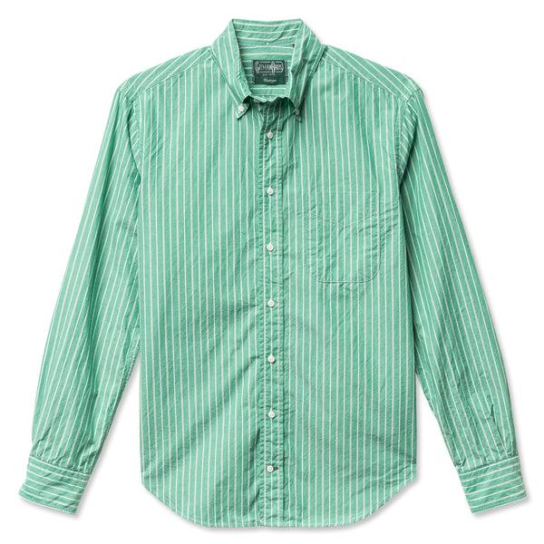 gitman bros. vintage Green Japanese Washer Stripe