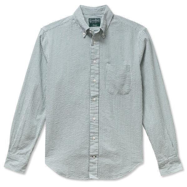 gitman bros. vintage Green Organic Seersucker