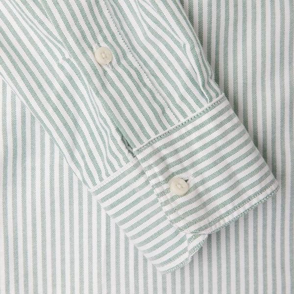 Gitman Bros. Vintage Green Stripe Spring Oxford