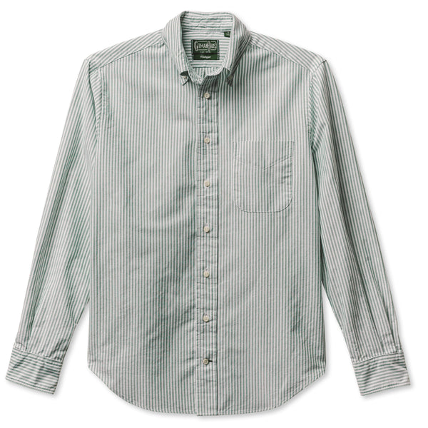 gitman bros. vintage Green Stripe Spring Oxford