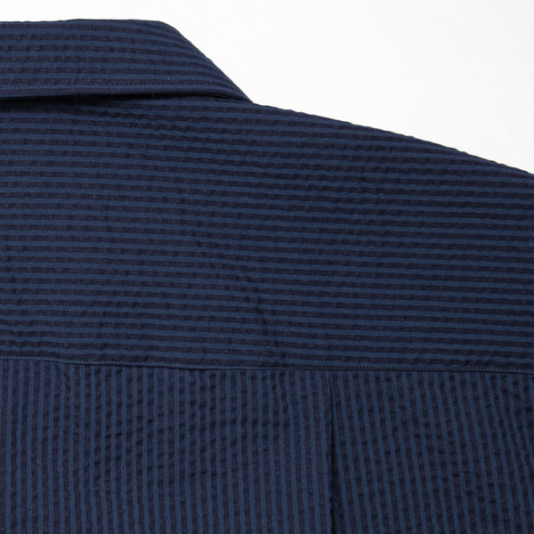 Gitman Bros. Vintage Indigo Seersucker Camp Shirt