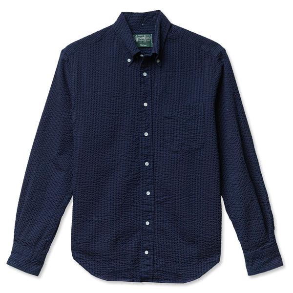 gitman bros. vintage Indigo Seersucker
