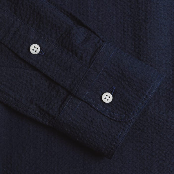 Gitman Bros. Vintage Navy Overdye Seersucker