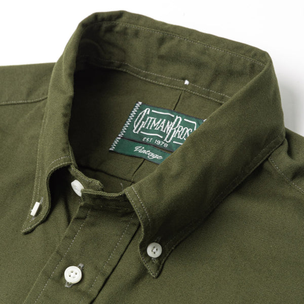 Gitman Bros. Vintage Olive Overdye Oxford