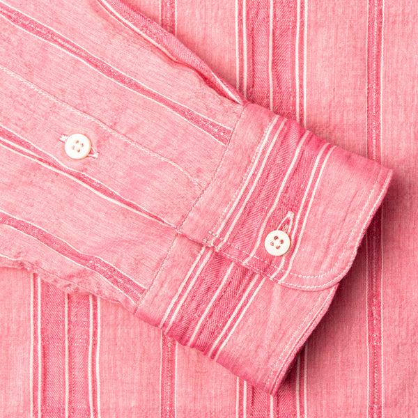 Gitman Bros. Vintage Pink Japanese Dobby Stripe
