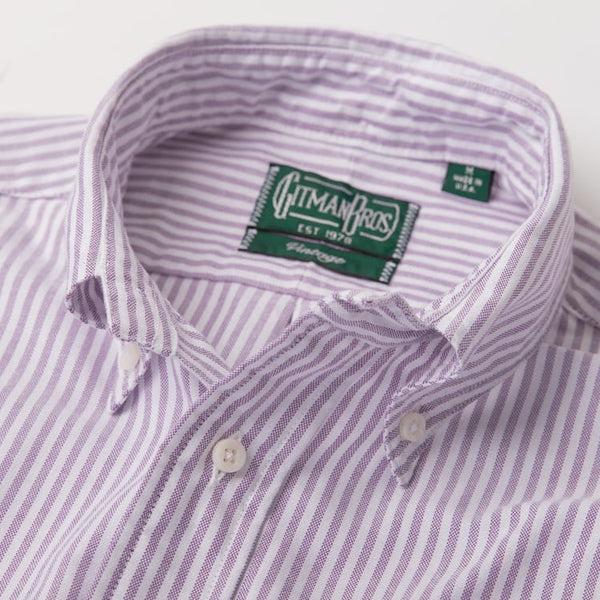 Gitman Bros. Vintage Purple Stripe Spring Oxford