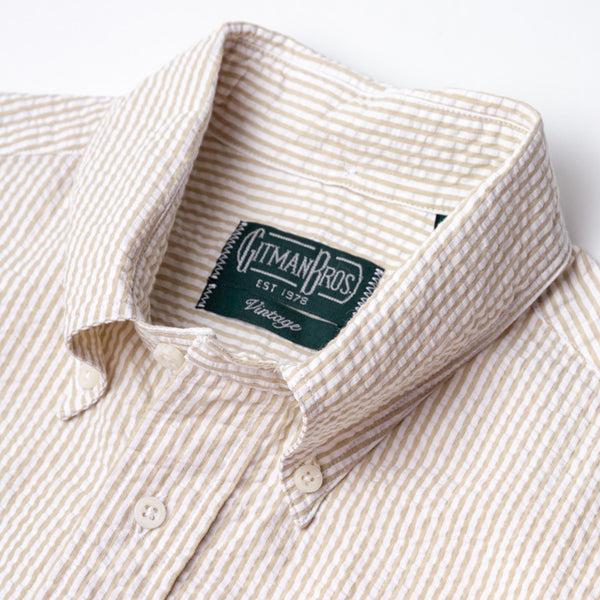 Gitman Bros. Vintage Tan Organic Seersucker