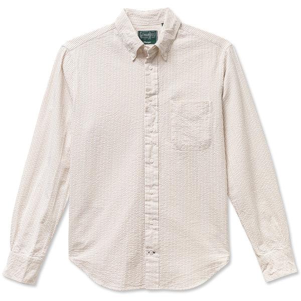 gitman bros. vintage Tan Organic Seersucker