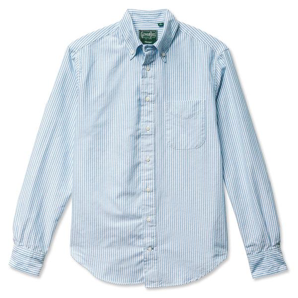 gitman bros. vintage Teal Stripe Spring Oxford