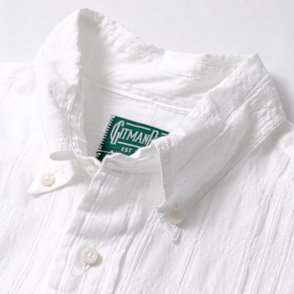 Gitman Bros. Vintage White Japanese Dobby Stripe