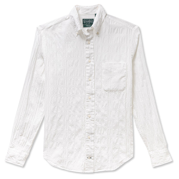 gitman bros. vintage White Japanese Dobby Stripe