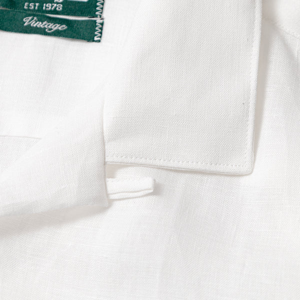 Gitman Bros. Vintage White Linen Camp Shirt