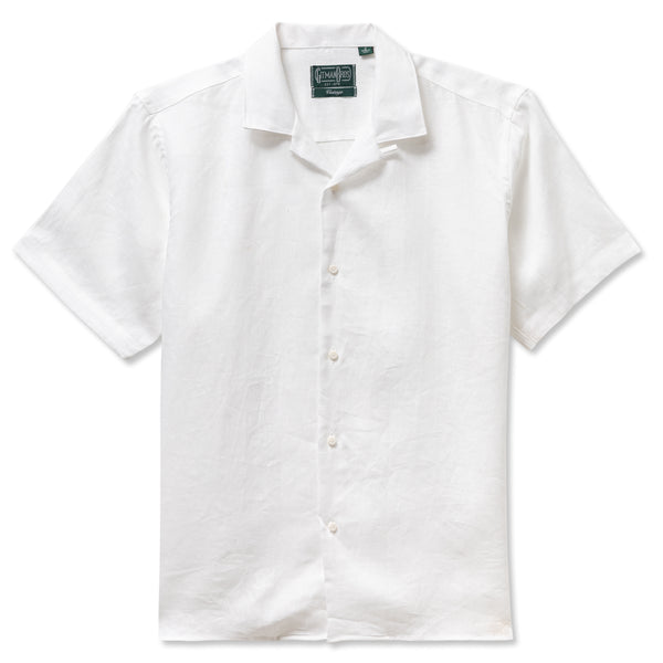 gitman bros. vintage White Linen Camp Shirt
