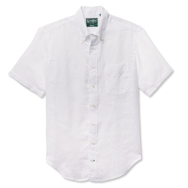 gitman bros. vintage White Linen Short Sleeve
