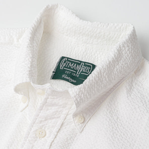 Gitman Bros. Vintage White Organic Seersucker
