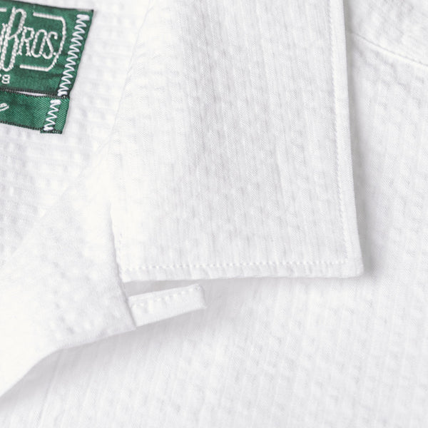 Gitman Bros. Vintage White Seersucker Camp Shirt