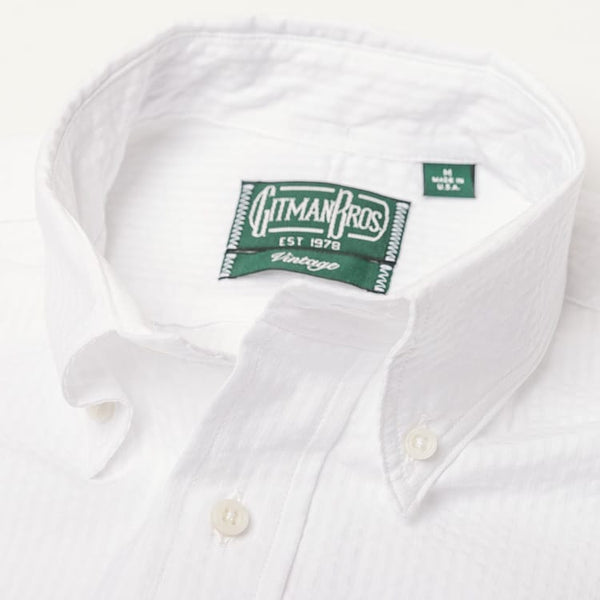 Gitman Bros. Vintage White Seersucker Short Sleeve