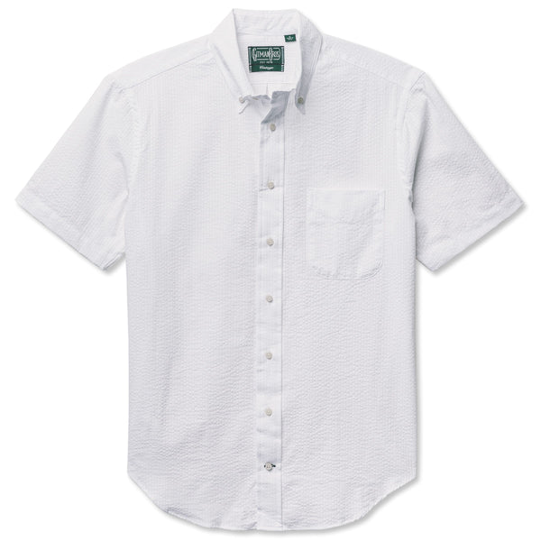 gitman bros. vintage White Seersucker Short Sleeve