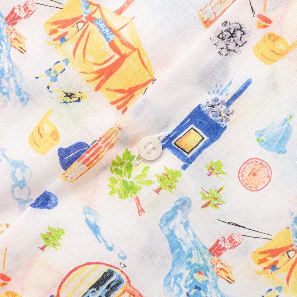 Gitman Bros. Vintage White Summer Sauna Camp Shirt