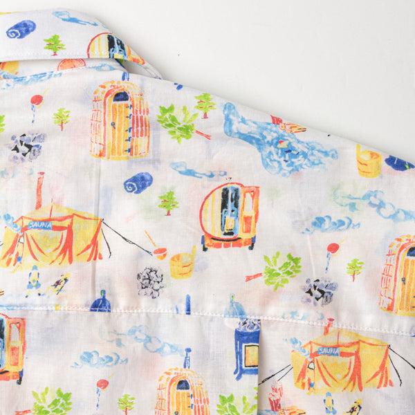 Gitman Bros. Vintage White Summer Sauna Camp Shirt