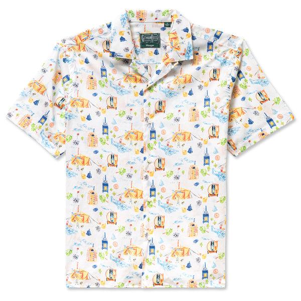 gitman bros. vintage White Summer Sauna Camp Shirt