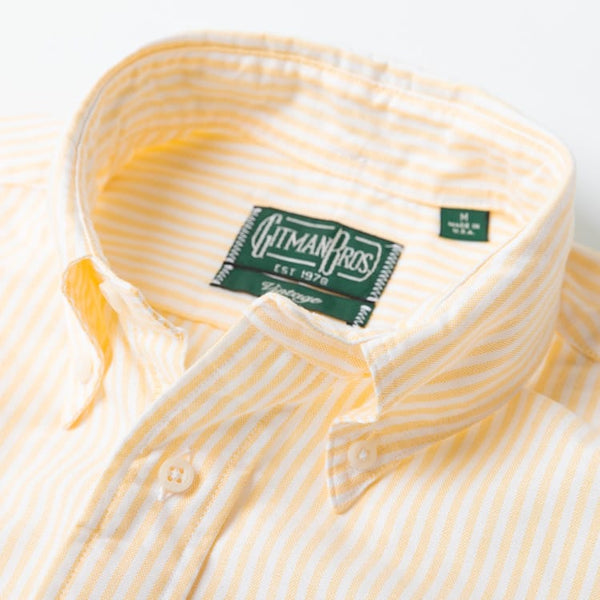 Gitman Bros. Vintage Yellow Stripe Spring Oxford