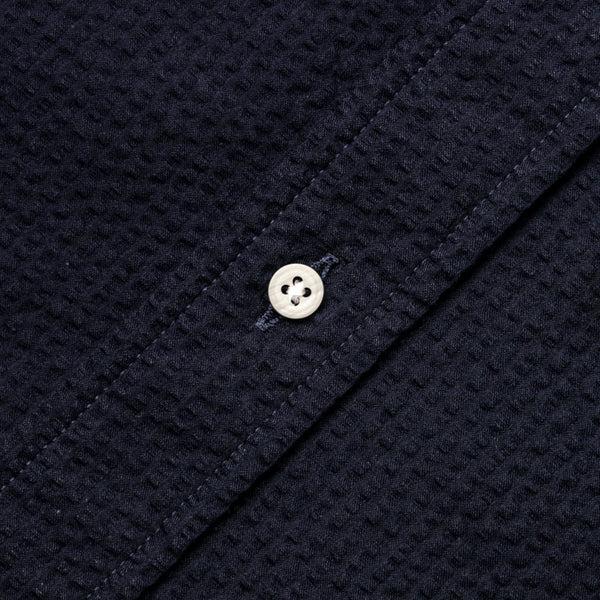 Gitman Bros. Vintage Navy Overdye Organic Seersucker