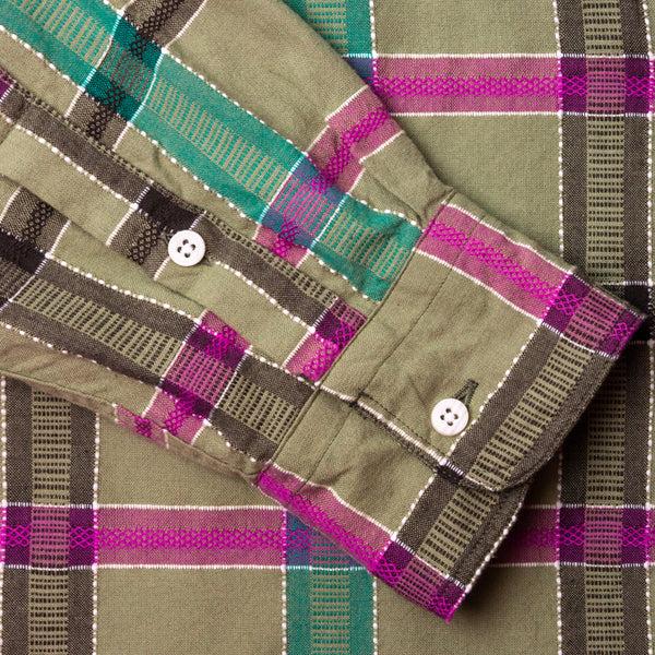 Gitman Bros. Vintage Olive Archive Indian Madras Jacquard