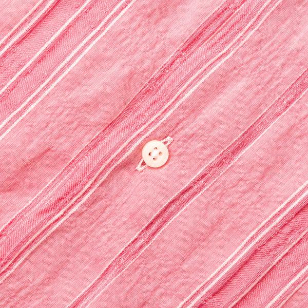 Gitman Bros. Vintage Pink Japanese Dobby Stripe Camp Shirt