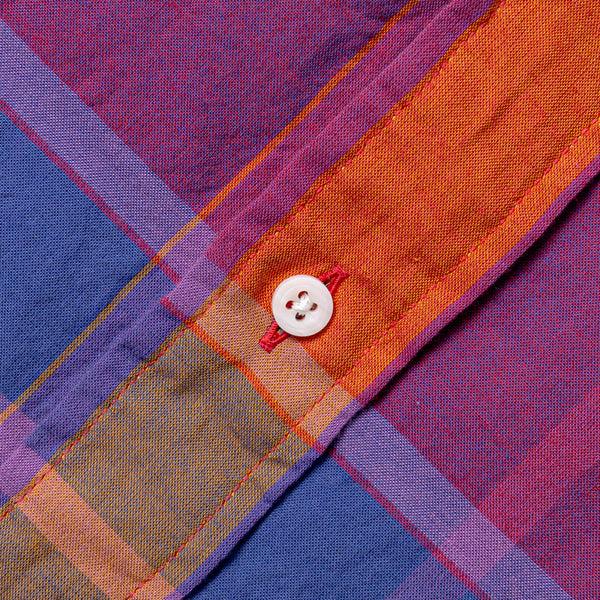 Gitman Bros. Vintage Purple Archive Indian Madras Short Sleeve