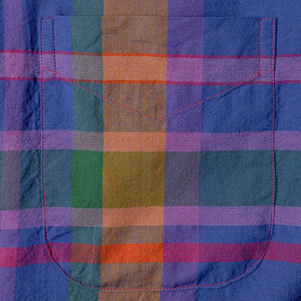 Gitman Bros. Vintage Purple Archive Indian Madras Short Sleeve