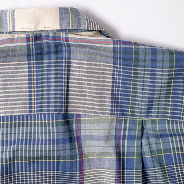 Gitman Bros. Vintage Tan/Blue Archive Madras Camp Shirt