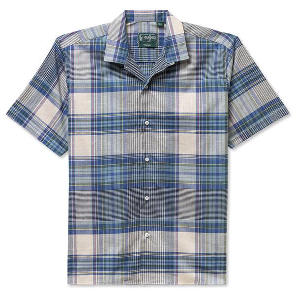 gitman bros. vintage Tan/Blue Archive Madras Camp Shirt