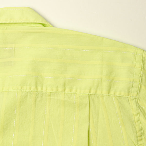 Gitman Bros. Vintage Yellow Metallic Stripe Voile Camp Shirt