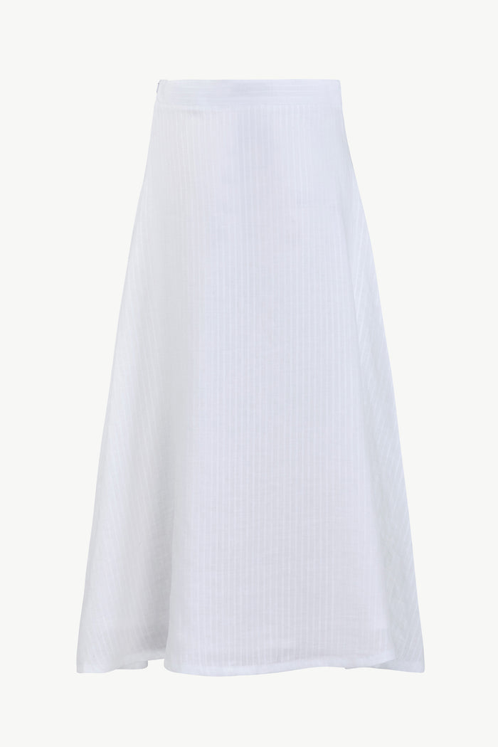 Giuliva Heritage Collection Ada Skirt In Linen Stripes