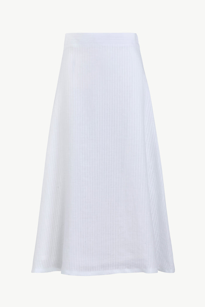 Giuliva Heritage Collection Ada Skirt In Linen Stripes