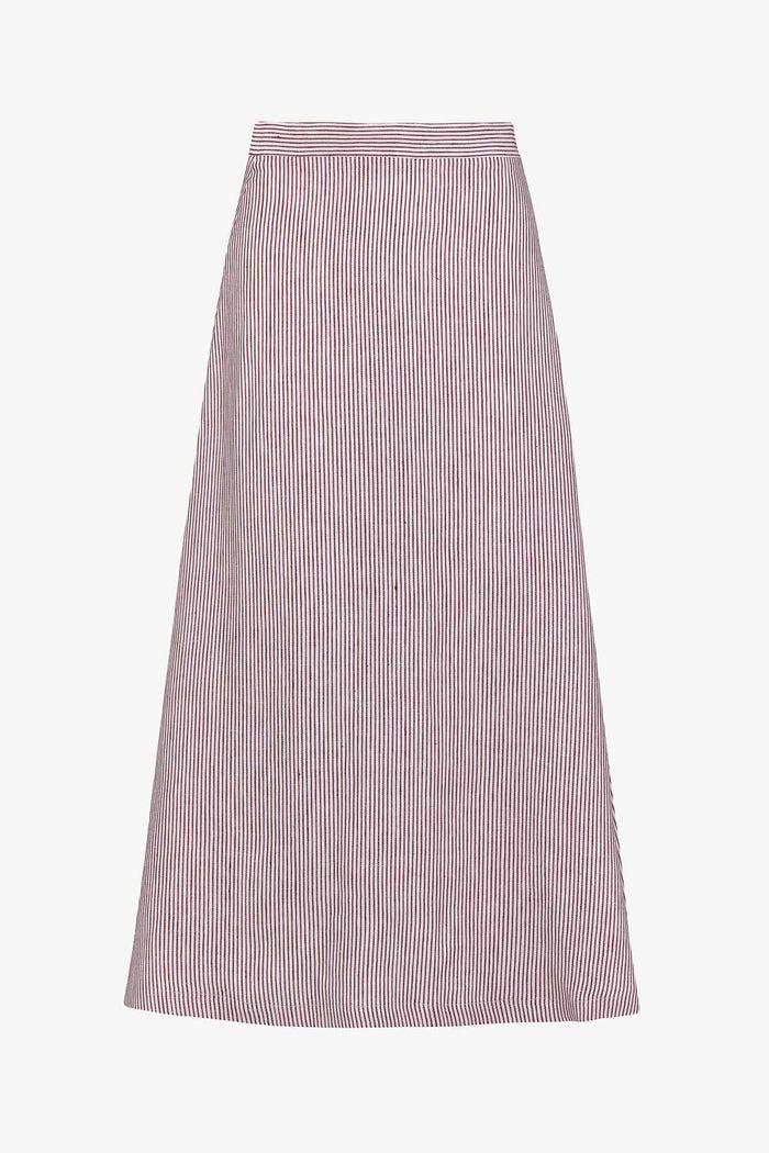 Giuliva Heritage Collection Ada Skirt In Striped Linen
