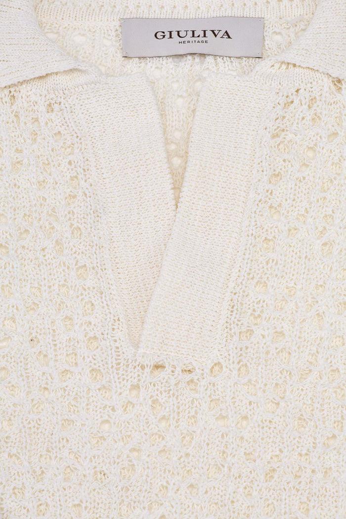 Giuliva Heritage Collection Alain Sweater In Open Cotton Knit